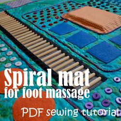 Spiral foot massage mat. PDF tutorial