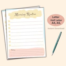 Morning Routine Printable, Printable Checklist, Daily Checklist, Daily Routine, Morning Routine Checklist, Printable Mor