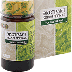 Burdock root extract. Antitoxic, antioxidant, anti-inflammatory action
