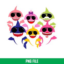 Baby Shark Png, Shark Family Png, Ocean Life Png, Cute Fish Png, Shark Png Digital File, BBS43