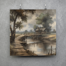 cloudy sky - downloadable and printable digital painting