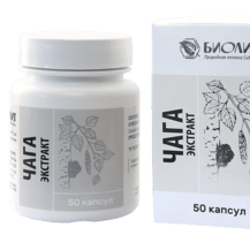 Chaga extract, capsules 50 pcs. Powerful Antiviral/Immunity Enhancer