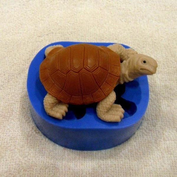 Tortoise soap on silicone mold