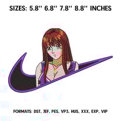 tomoko nomura embroidery design file, great teacher onizuka anime embroidery design, anime pes design brother