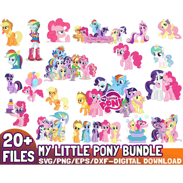 Mlp Ico File 20 Files My Little Pony SVG Bundle - Inspire Uplift