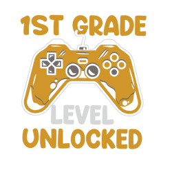 kindergarten level unlocked game on 1st grade svg, png printable cutting files