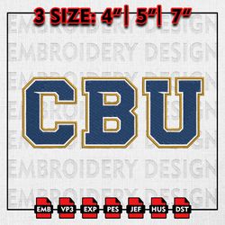 California Baptist Lancers Embroidery files, NCAA D1 teams Embroidery Designs, Machine Embroidery Pattern