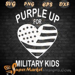 Kids purple up for military child month SVg pnG dxF epS