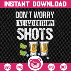 don't worry i've had both my shots png, tequila love, salt and lime, funny vaccination tequila, drinking team , sublimat
