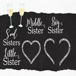 best friends clipart: "jeans jacket girls" bff clipart customizable clipart custom besties soul sisters bridesmaid gift