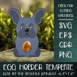french bulldog | easter egg holder template