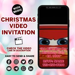 cars video invitation, cars bithday party, cars video invite, cars animated invitation, cars invitation, lightning