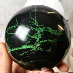 Uvarovite Ball 81 mm Uvarovite Garnet Stone Sphere Rare Mineral by UralMountansFinds