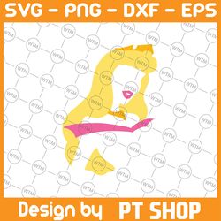 aurora silhouette colour svg, dxf, png, sleeping beauty svg, disney cricut, clipart, image file, digital