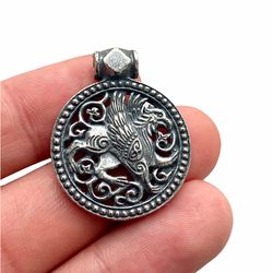 Silver gryphon pendant, Made to Order
