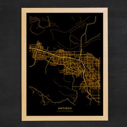 Antioch City Map, City of Antioch - United States Map Poster