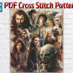 Hobbit Cross Stitch Pattern / Lord Of The Rings Cross Stitch Pattern / Tolkien Cross Stitch Pattern / Instant PDF Chart