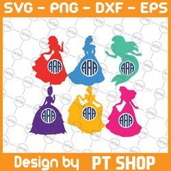 disney princess svg - disney princess silhouette - disney bundle svg - disney princess clipart- disney princess cut file