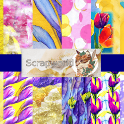 spring digital paper - april -1