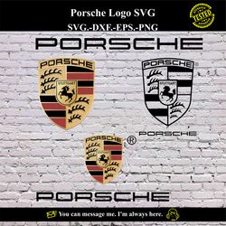 Porsche Logo SVG SVG Vector Digital product - instant download