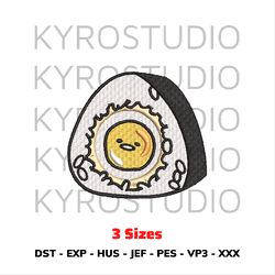 Gudetama Sushi Anime Embroidery Design File/ Chibi Cute Embroidery Design/ Design Pes Dst