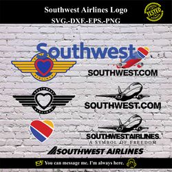 Southwest Airlines Logo SVG Vector Digital product - instant download