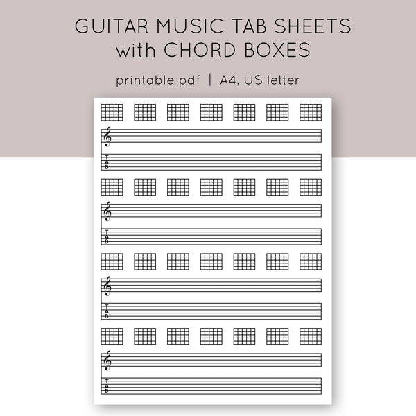 Blank printable guitar tabulature. Guitar tab and chord char - Inspire ...