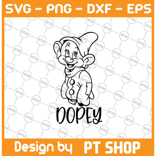 Dwarf Dopey svg, png, dxf, Star wars svg, Cartoon svg, Disne - Inspire ...