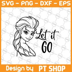 frozen elsa let it go disney svg clipart cricut silhouette crafting digital download