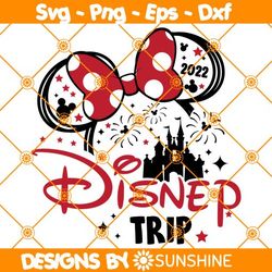 Minnie Mouse Disney Trip Svg, Minnie Trip to Castle 2022 Svg, Birthday trip Svg, Mouse ears Svg, Birthday girl Svg