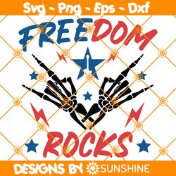 Freedom Rocks 4th Of July Svg, 4th of July Svg, Independence Day Svg, Freedom USA Svg, Fourth of July Svg, For Cricut