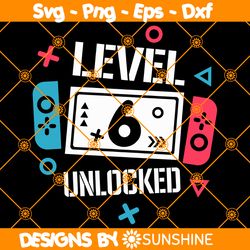 Level 6 Unlocked Birthday Svg, Level 6 Unlocked Svg, Birthday Boy Gamer Svg, 6 years Old Gamer Shirt Svg