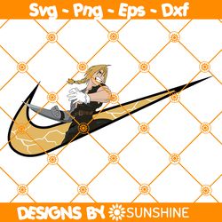 Edward Elric x Nike Logo SVG PNG EPS DXF, Fullmetal Alchemist SVG, Anime Manga Japanese Anime SVG, File For Cricut