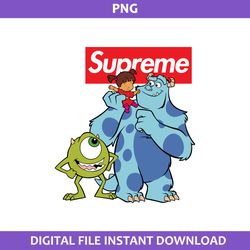 monsters, inc supreme png, supreme logo png, monsters, inc png, cartoon supreme png digital file