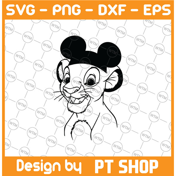 Simba with Mickey ears svg, Lion King svg, Lion King cut fil - Inspire ...