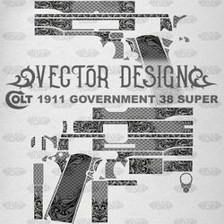 VECTOR DESIGN Colt 1911 government 38 super "Scrollwork and scales"