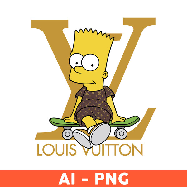 Louis Vuitton Bart Simpson Png, The Simpson Png, Louis Vuitt - Inspire  Uplift