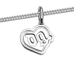 DG Lovepill necklace , pendant and chain  , sIlver 925  heart