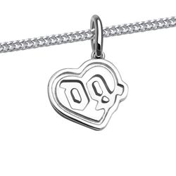 dg lovepill necklace , pendant and chain  , silver 925  heart