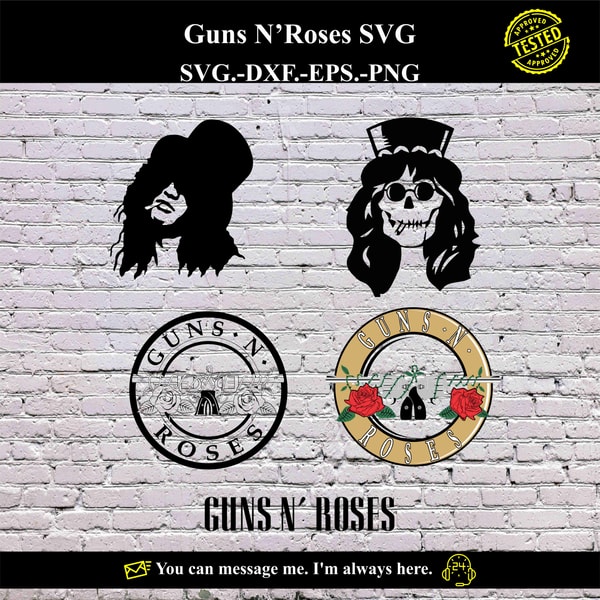 Guns NRoses Logo SVG Vector Digital product - instant downlo | Inspire ...