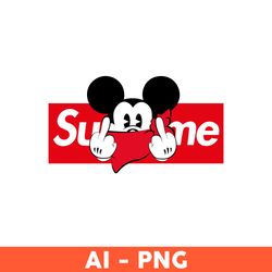 Supreme Mickey Png, Mickey Png, Disney Png, Logo Supreme Brand Svg, Fashion Brand Svg - Download FIle