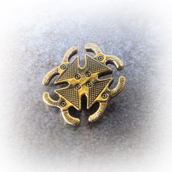Spider cross necklace pendant,ukraine Brass Cross charm,traditional ukraine jewelry,Handmade brass cross necklace charm