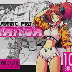104 magicpro manga procreate brushes