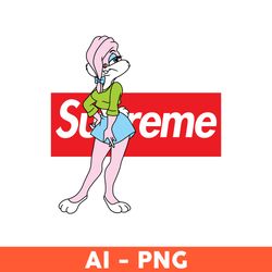 supreme lola bunny png, supreme logo png, lola bunny png, cartoon suoreme svg, fashion brand svg - download file