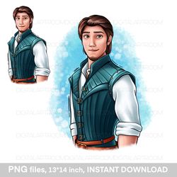 Disney Prince Flynn Rider Png Sublimation design Clipart