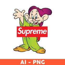 supreme dopey png, supreme logo png, dopey svg, snow white and seven dwarfs svg, fashion brand svg - download