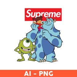 supreme monsters inc png, monsters inc svg, supreme logo png, cartoon supreme png, fashion brand svg - download