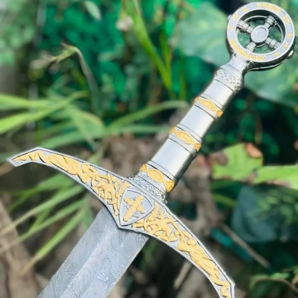 Templar's Sword Two Handed Longsword Damascus Steel Viking S - Inspire ...