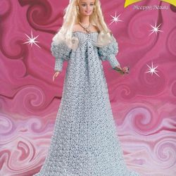 crochet pattern PDF- Fashion doll Barbie-The Fairy Tale Barbie Sleeping Beauty Costume - crochet vintage pattern