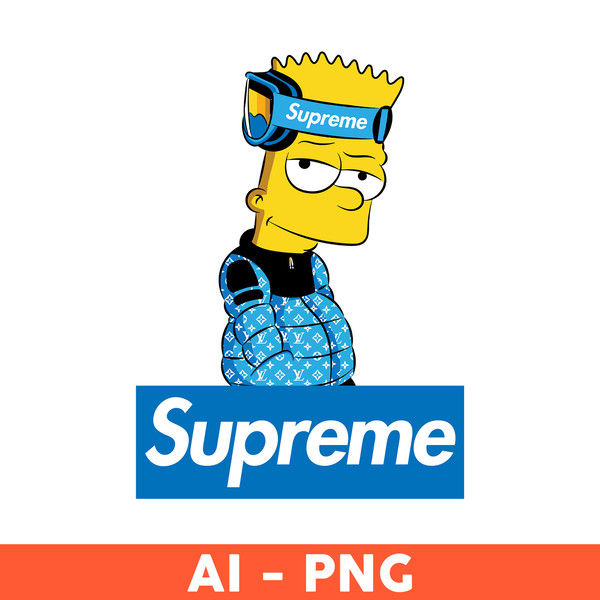 Supreme Bart Simpson Png Cartoon Png Supreme Logo Png Bar